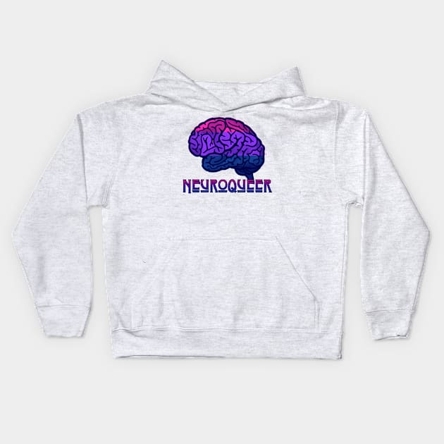 Neuroqueer Bi Kids Hoodie by LondonAutisticsStandingTogether